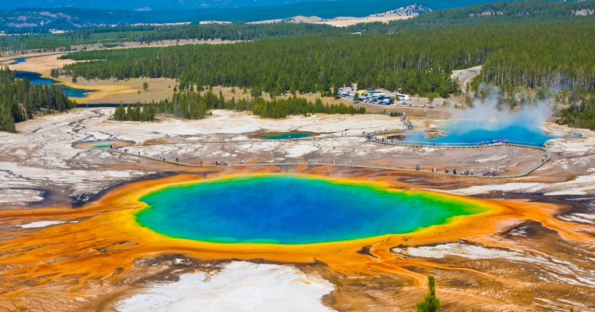 The Grand Prismatic Spring in Yellowstone National Park, Wyoming | Swyft Filings