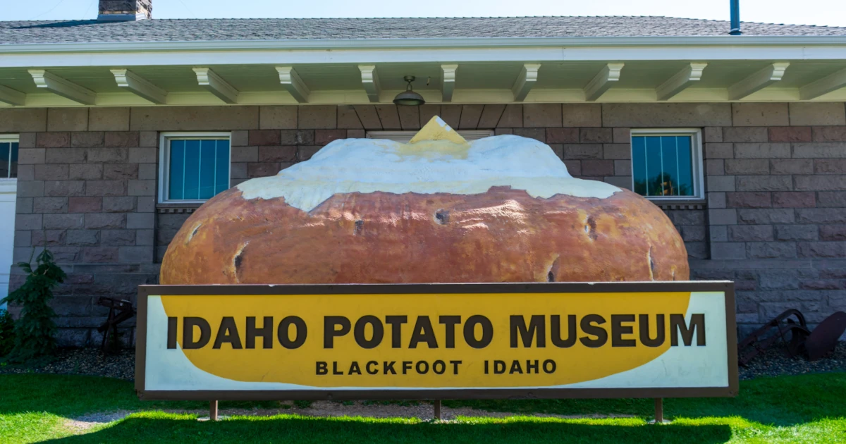 Sign out front of the Potato Museum | Swyft Filings