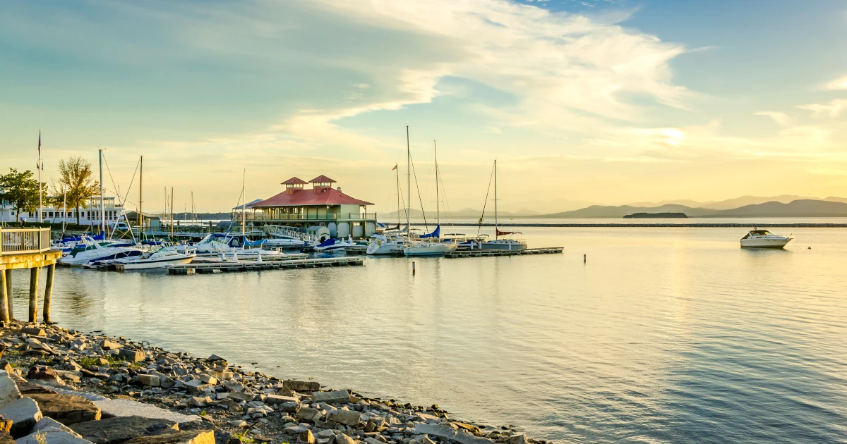A harbor at sunrise in Vermont | Swyft Filings
