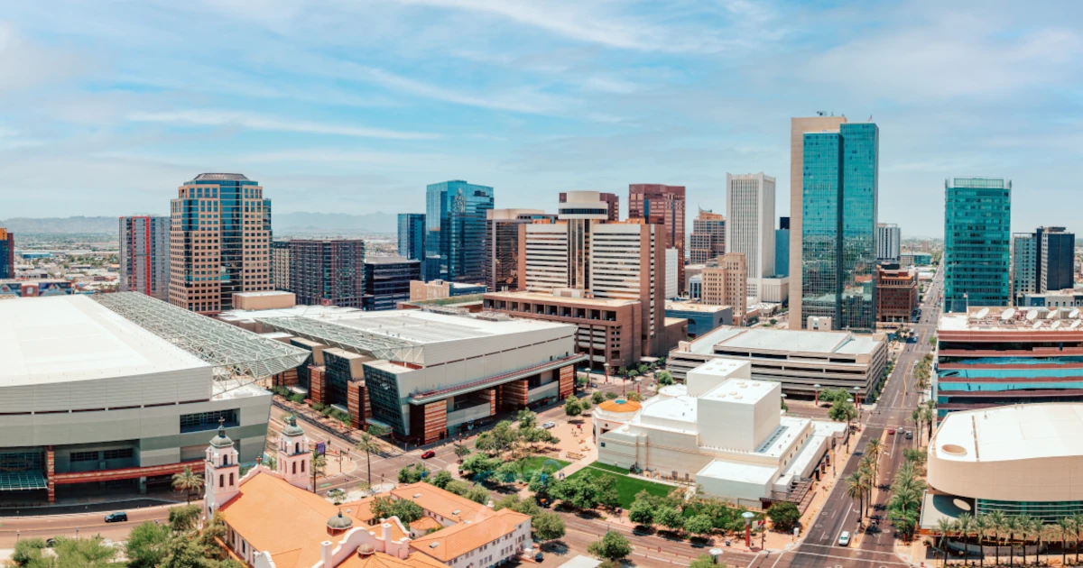 The Phoenix, Arizona downtown skyline during the day | Swyft Filings