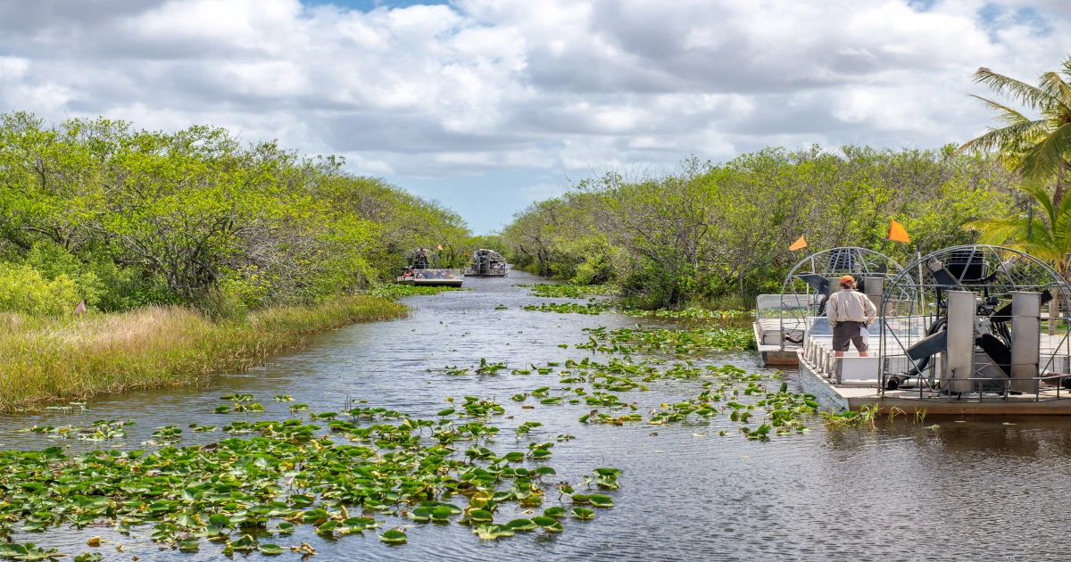 Airboats in the Florida Everglades