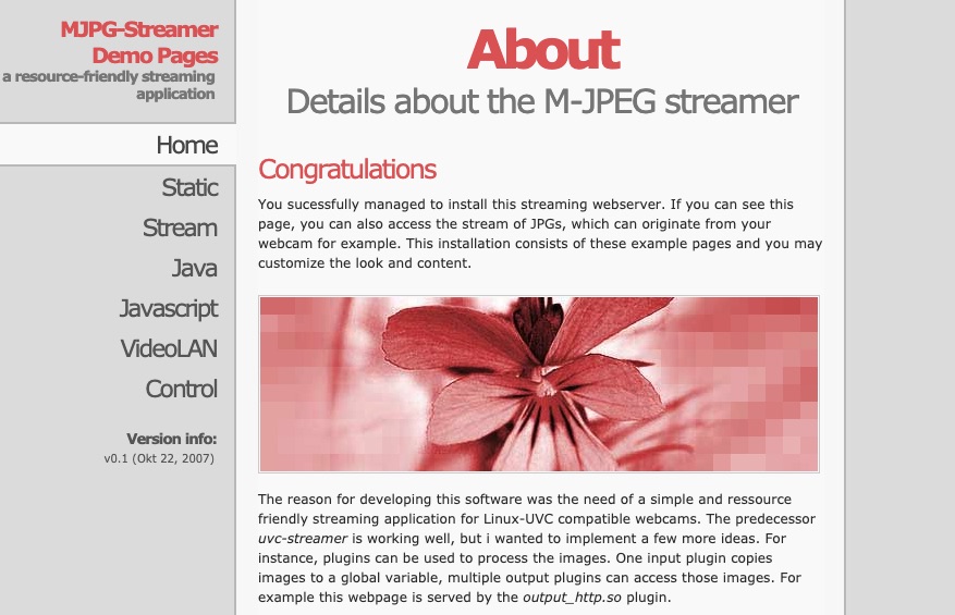 mjpg-streamerを使ってストリーミング配信