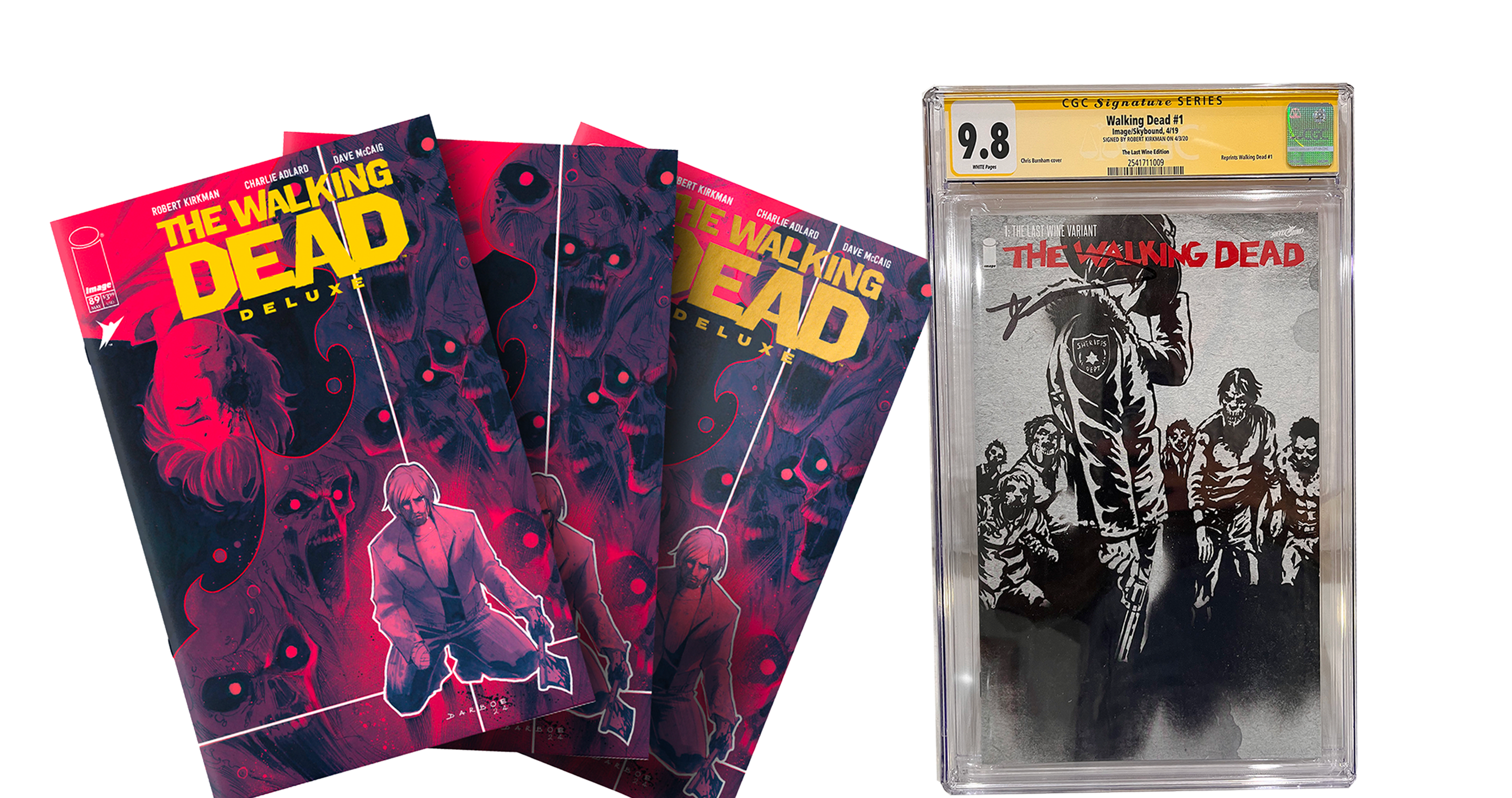 The Walking Dead Variant Bundle and The Walking Dead #1 CGC 9.8 Signed by Robert Kirkman