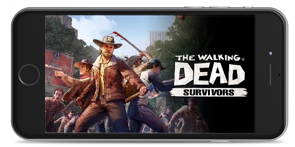 iPhone with The Walking Dead Survivors loading