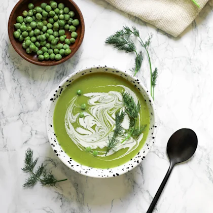 Velouté froid de petits pois