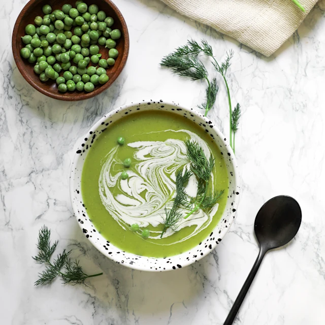 Velouté froid de petits pois