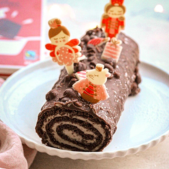 Bûche roulée de Noël
