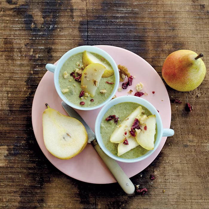 Crème dessert au sarrasin et au thé matcha