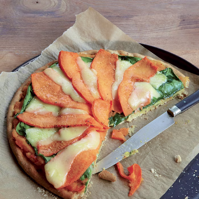 Tarte à la courge et aux pousses d'épinard
