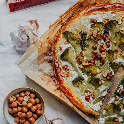 Tarte fine Brocolis Chèvre