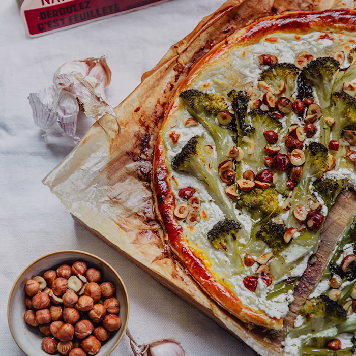 Tarte fine Brocolis Chèvre
