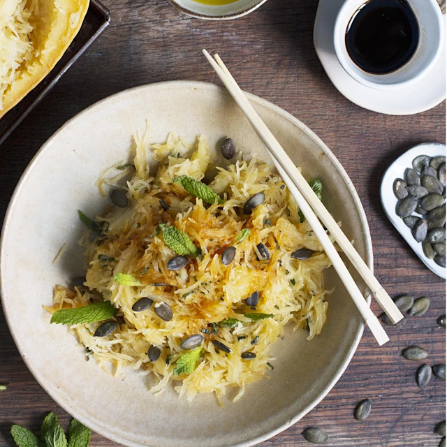 Courges spaghetti à l'asiatique