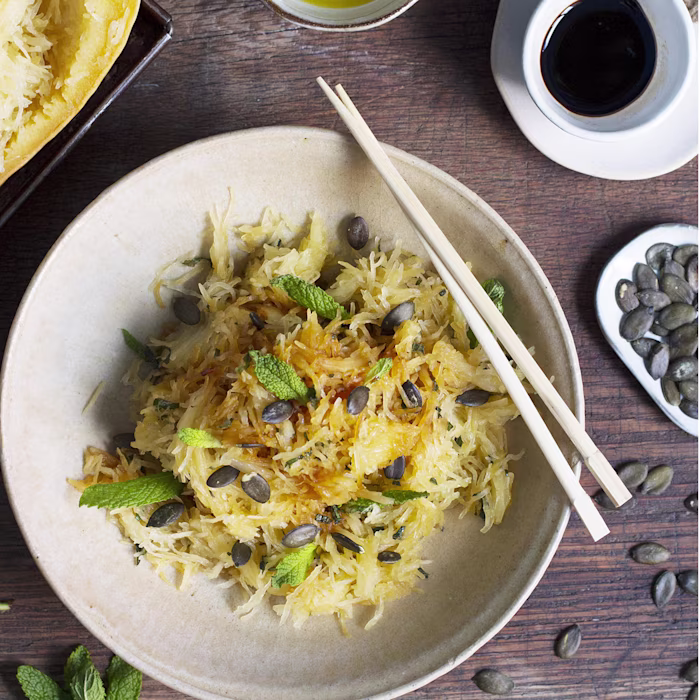 Courges spaghetti à l'asiatique