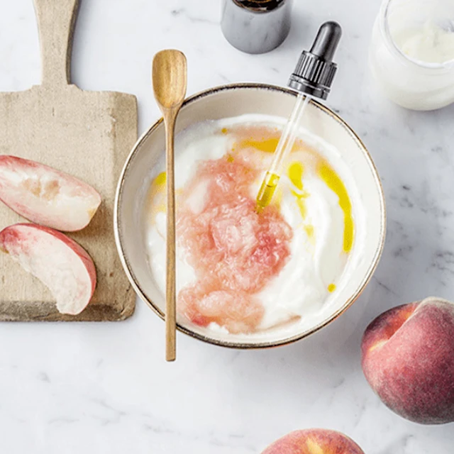 Masque visage teint de pêche