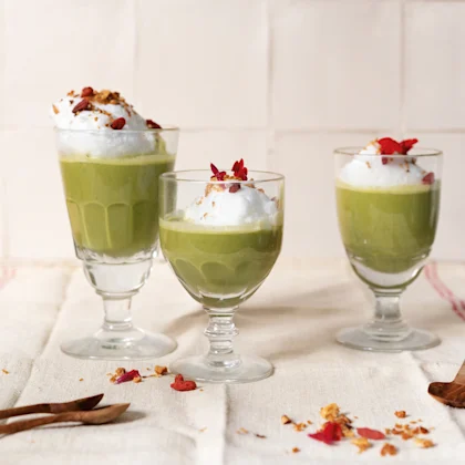 Iles flottantes au matcha