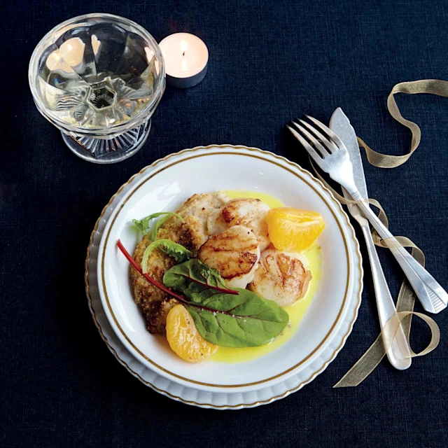 recette de Noix de St Jacques aux clémentines