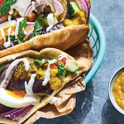 Recette sandwich façon sabich à la sauce amba