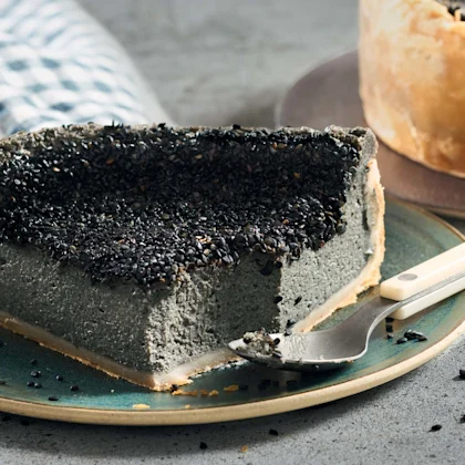 Flan au sésame noir