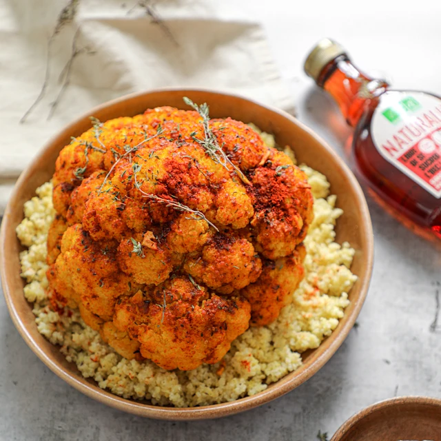 Chou-fleur rôti et millet