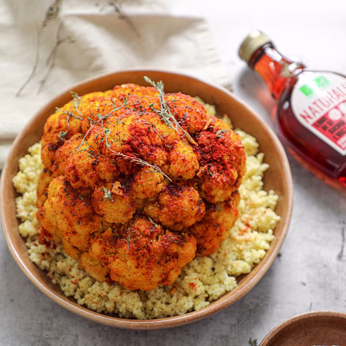 Chou-fleur rôti et millet