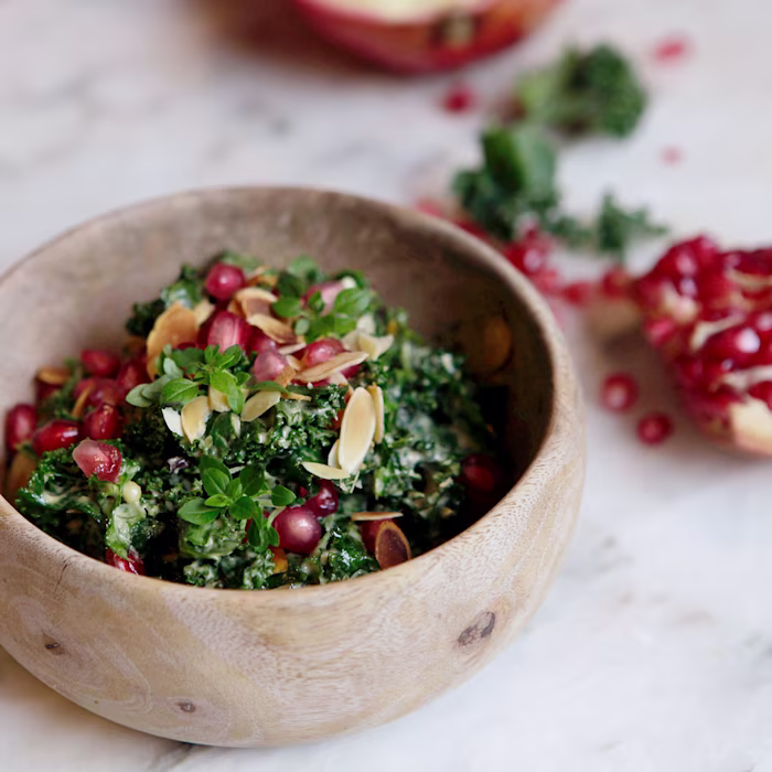 recette de salade de grenade et kale
