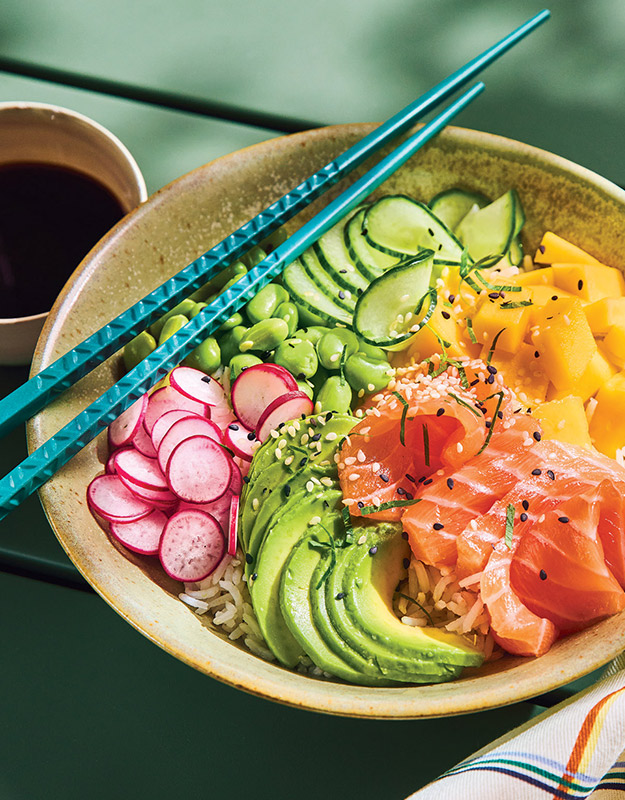 Poke bowl saumon mariné