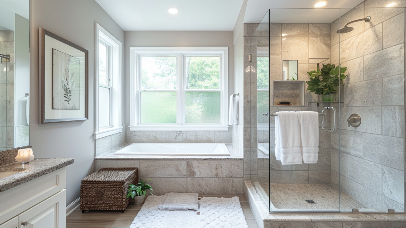 bathtub to shower conversion photo