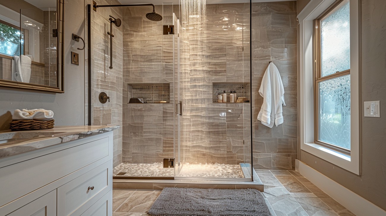 curbless shower photo