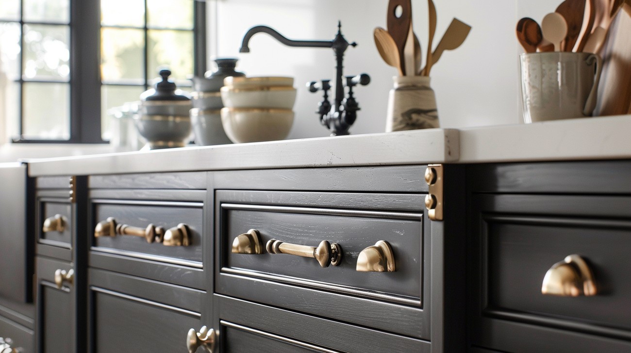 kitchen cabinet hardware photo