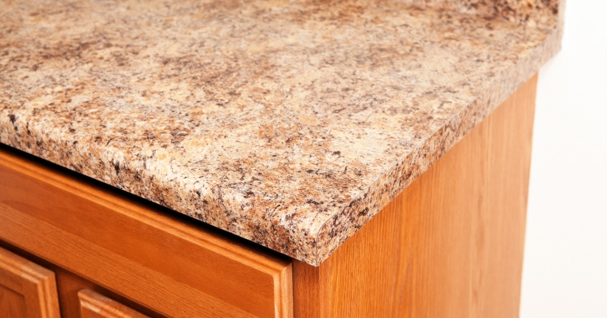 Granite Laminate Kitchen Counter Top Corner Detail