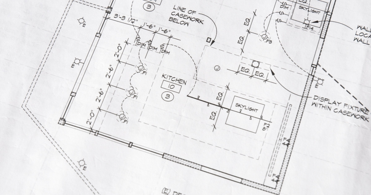 Home Remodel Blueprint of a Kitchen's Electrical Plan