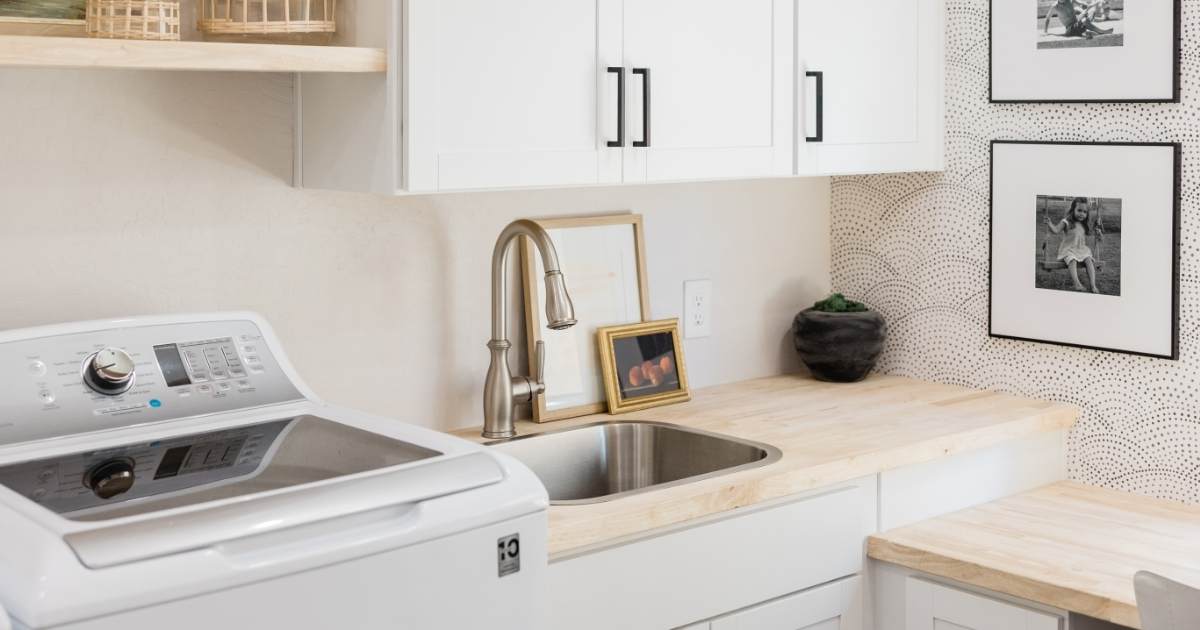 Washing Machine in a Laundry Room
