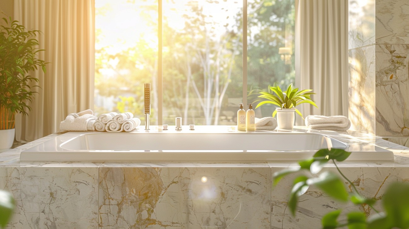 marble tile bathtub near you