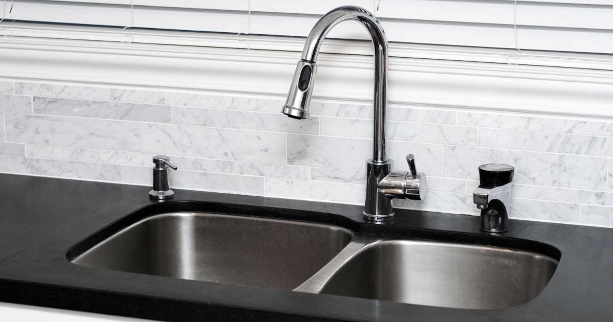 Kitchen Sink with Built-In Soap Dispenser