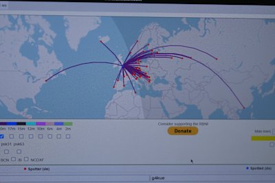 Map showing where our radio signal was received around the world.