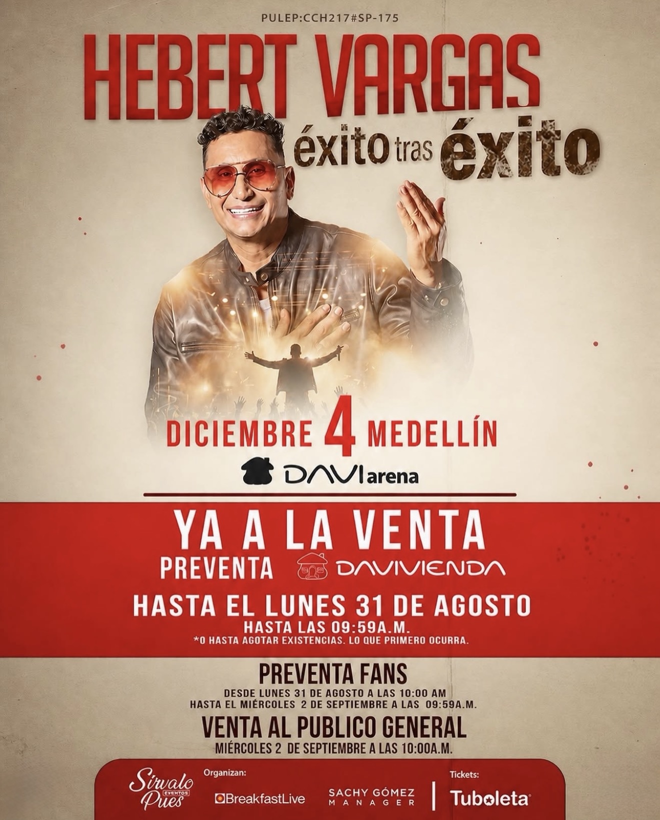 Afiche de Hebert Vargas, Éxito tras éxito