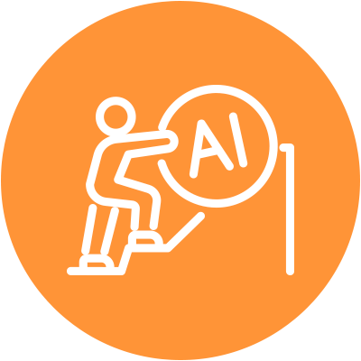 A graphic illustration representing AI