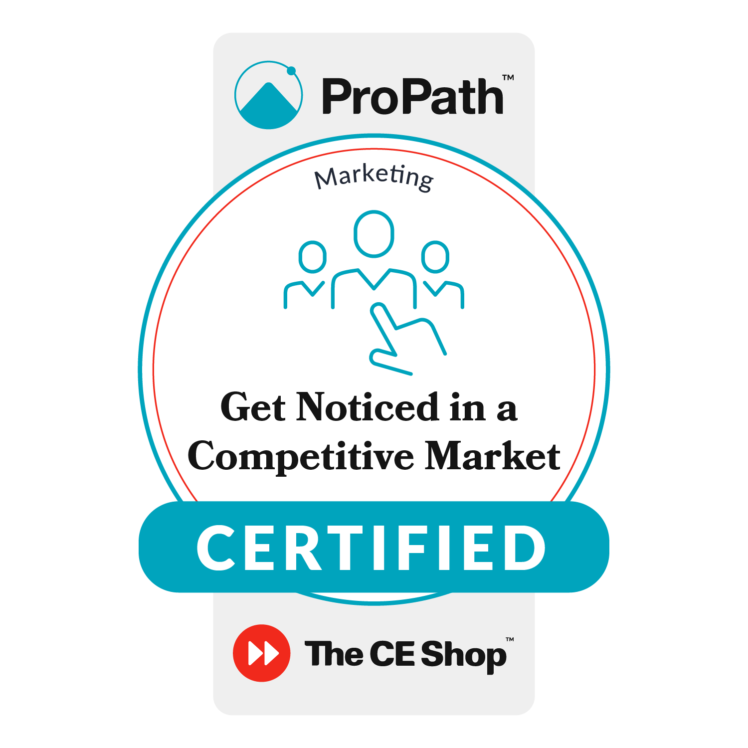 Get Noticed in a Competitive Market badge 