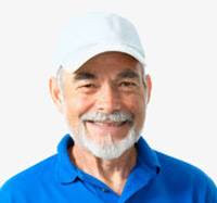 Headshot of Jordan Fuller wearing a blue collared shirt and white cap.