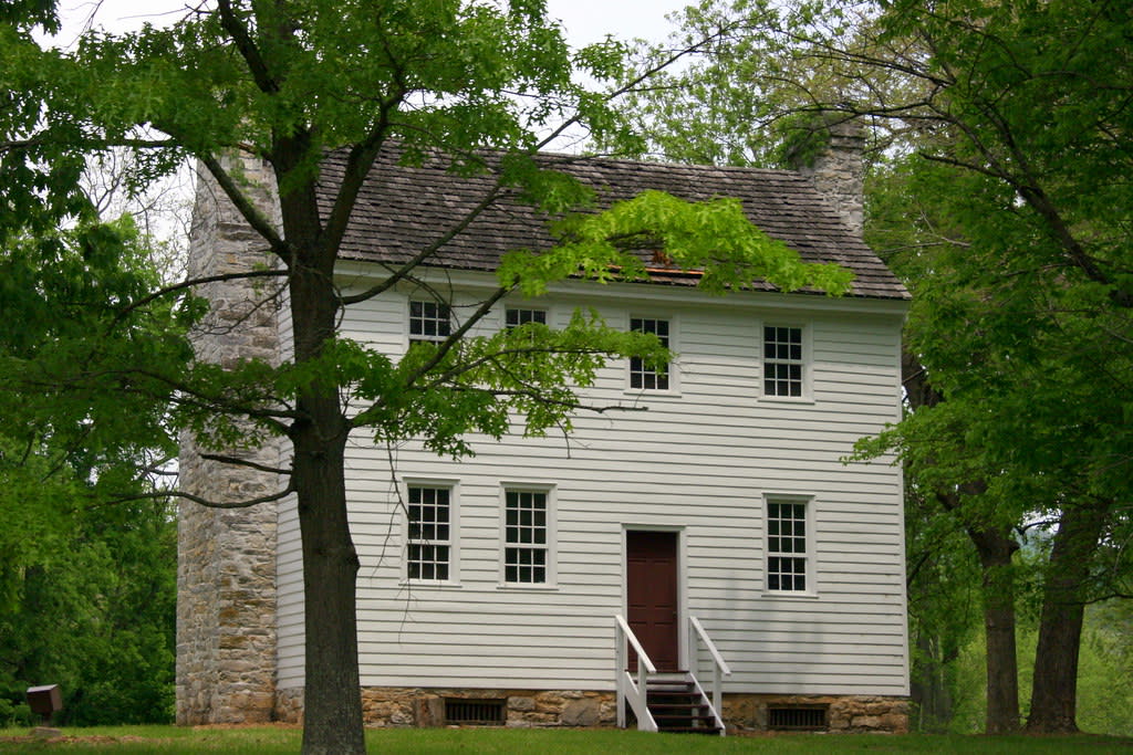 Up close view of the outside of the home. 