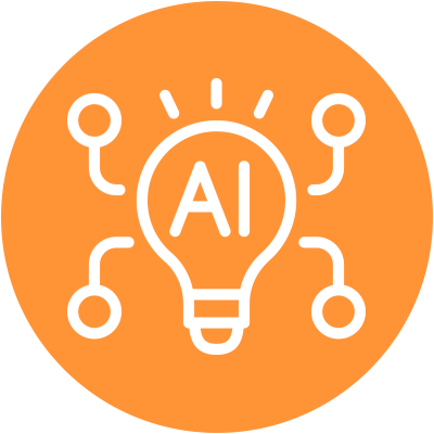 A graphic illustration representing AI
