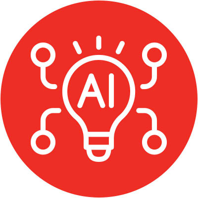 A graphic illustration representing AI