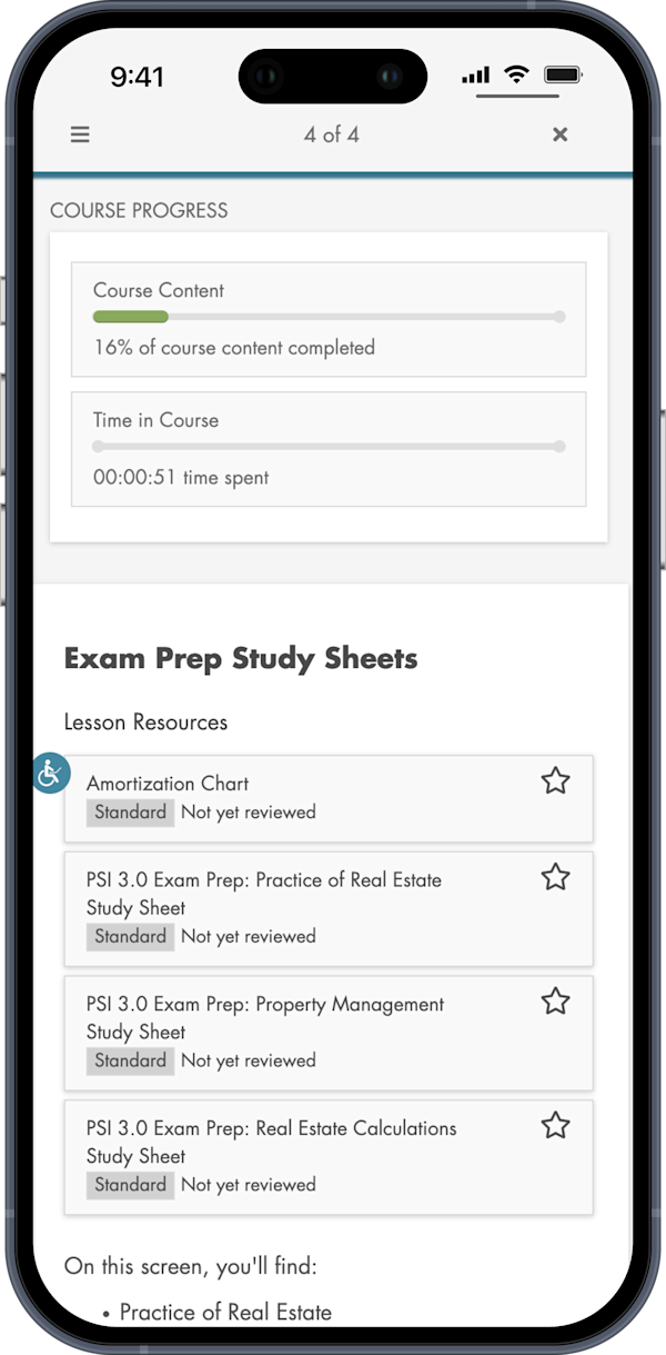 IPhone showing LEAP LMS Course