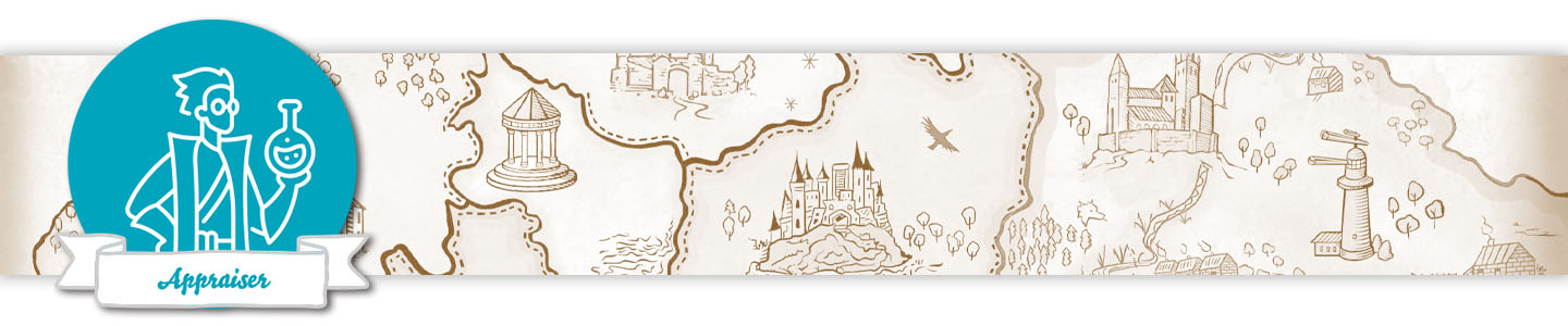 A digital graphic of the appraiser on the map