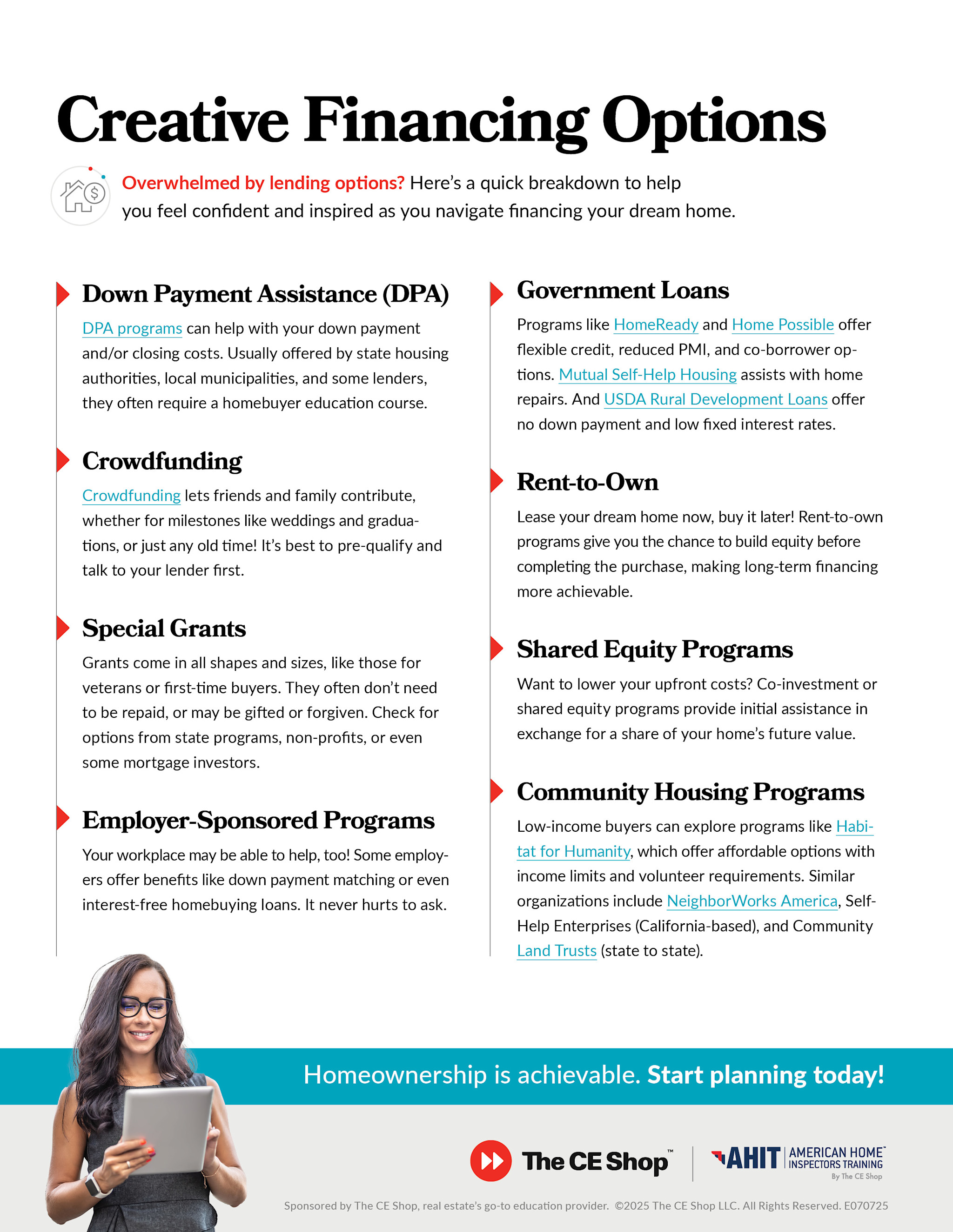 Learn about creative financing options you can use to finance your dream home.