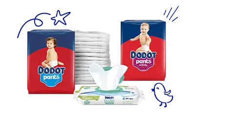 Catálogo de produtos da Pampers: fraldas, fraldas-cuecas e toalhitas
