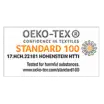 Certificado com o STANDARD 100 da OEKO-TEX®