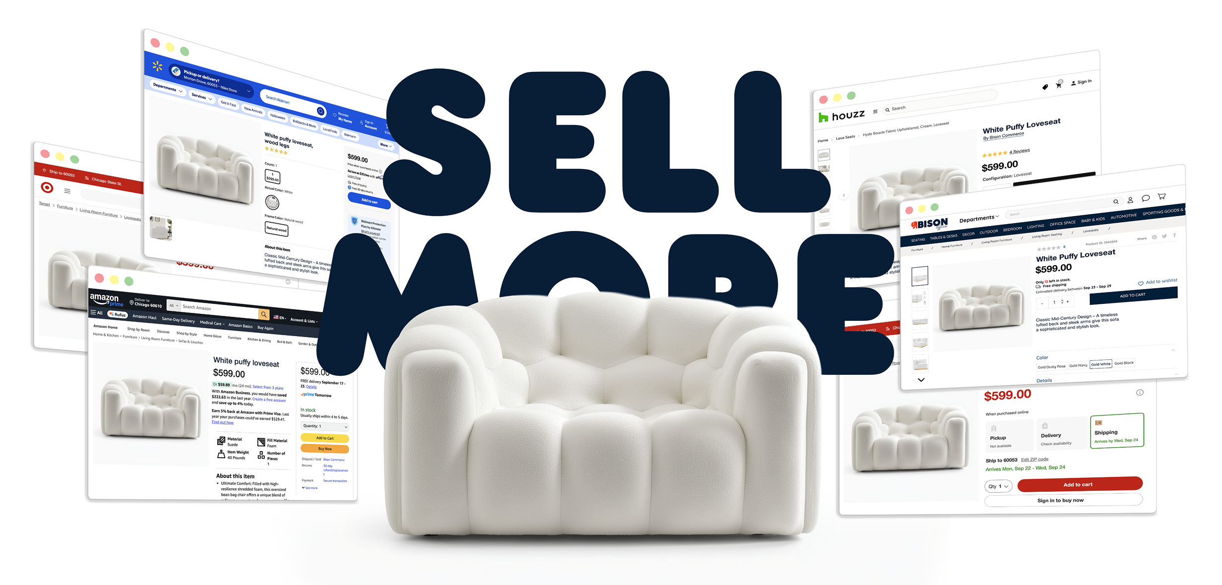 We help brands of big & bulky goods win across 12+ marketplaces.