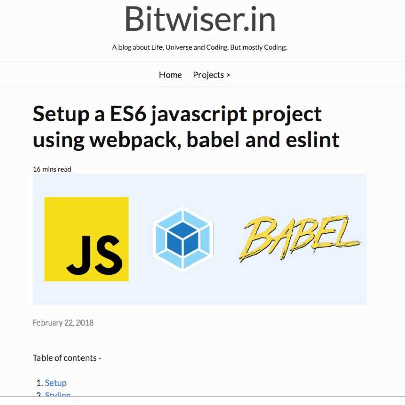 Webpack Babel setup