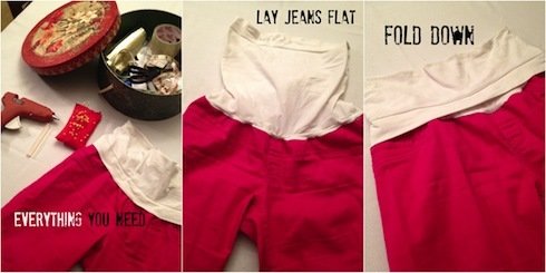 How to turn your maternity jeans into 